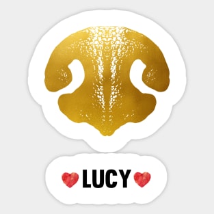 Lucy Dog Name Sticker